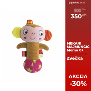 Zvečka ručna mekana majmun MoMo uzrast 0+