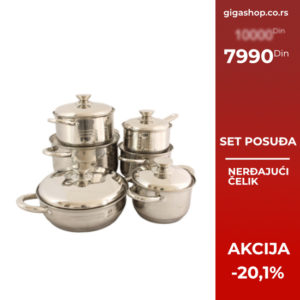 Set posuđa od nerđajućeg čelika