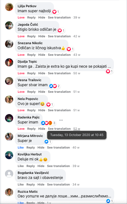 Testemonijali novi rotirajući brisko
