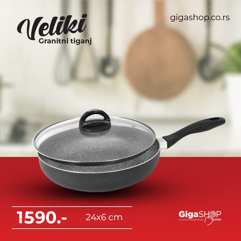 Veliki granitni tiganj 24x6