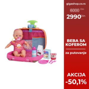 Beba sa koferom za putovanje