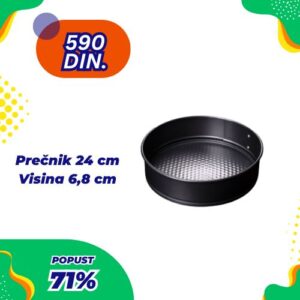 Okrugli karbonski kalup sa prstenom 24 cm