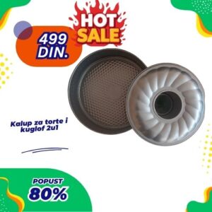 Kalup sa odvojivim dnom za torte i kuglof 2u1