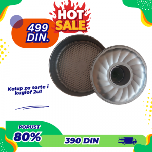 Kalup sa odvojivim dnom za torte i kuglof 2u1