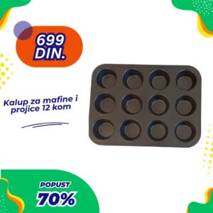 Kalup za mafine i projice 12 kom