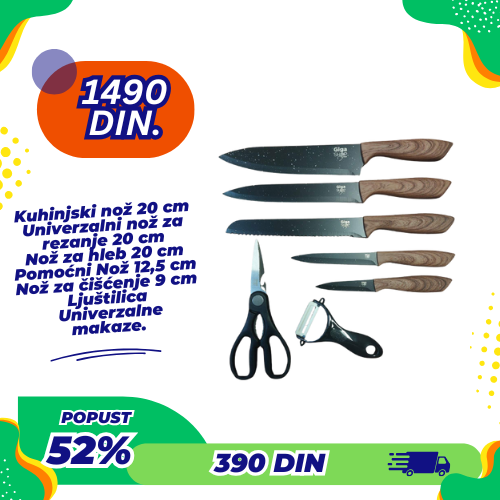 Set keramičkih noževa 7u1