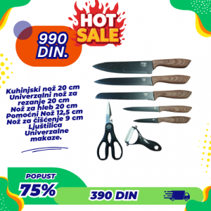 Set keramičkih noževa 7u1