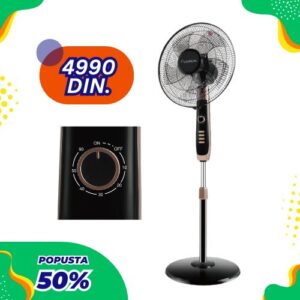 Lexical LSF‑7015-2 – Stojeći ventilator 16″, 60W, podesiva visina