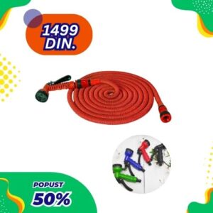 Baštensko rastegljivo crevo 25 FT (7,6 m) – crveno