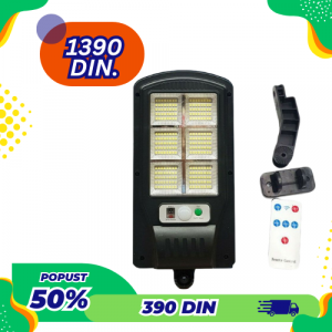 Solarni LED reflektor sa senzorom pokreta + daljinski upravljač