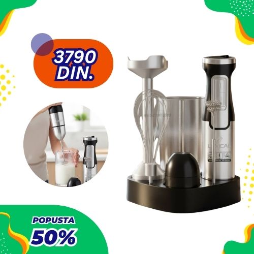 Lexical LHB-1666 - Ručni blender 6u1, 800W, sa titanskim sečivima