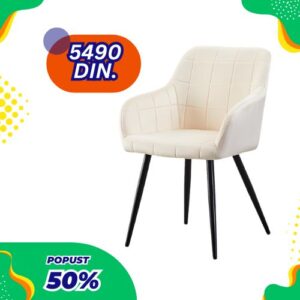 Stolica BIANCA – Velvet stolica sa metalnim nogama