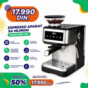 Espresso aparat sa mlinom 2u1  ESM-20T