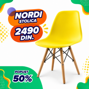 Trpezarijska Stolica Nordi br. 53 – žuta